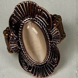 Women’s Paparazzi Copper Ring with Beige Stone